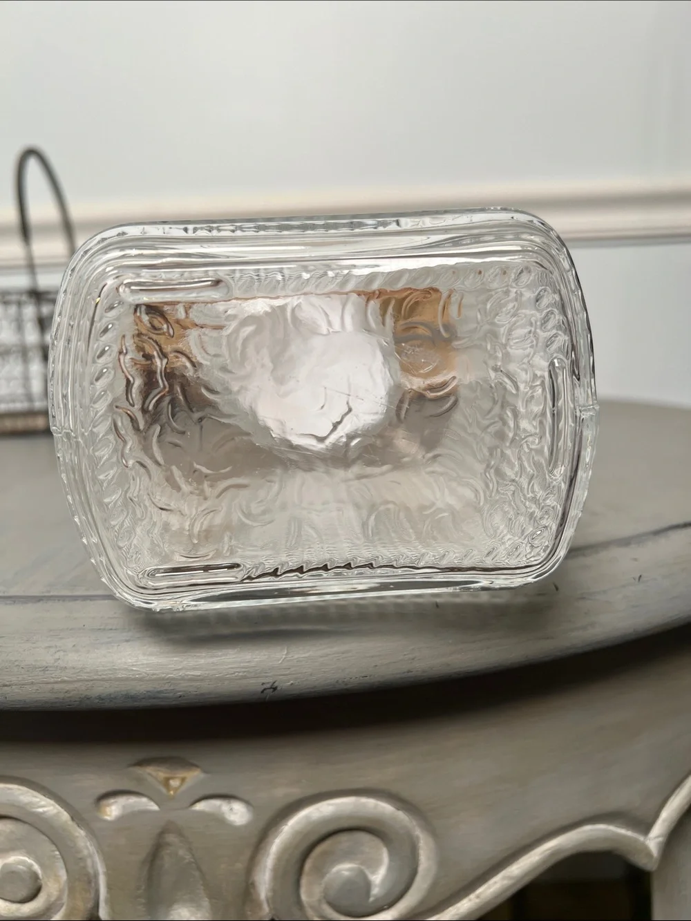 Clear Textured Glass Pitcher with Handle - Home Dining.